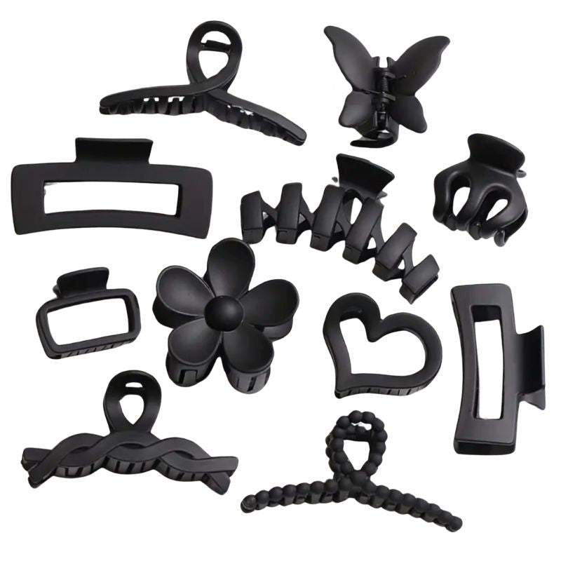 Hair Clip Set - Black